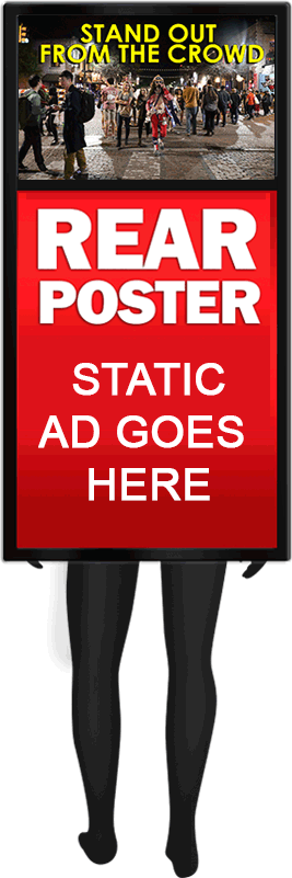 video billboard backpack street campaign