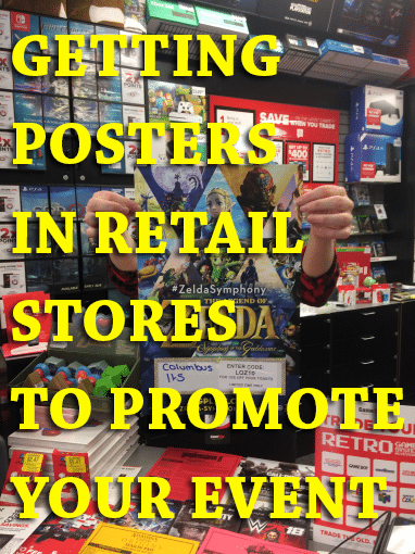 Posters in relevant retail stores Austin